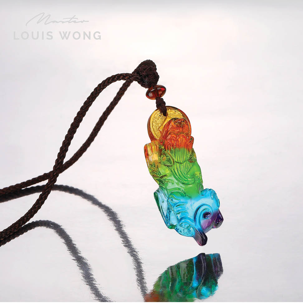 Lotus Paradise Arc Liuli™ Feng Shui Necklace