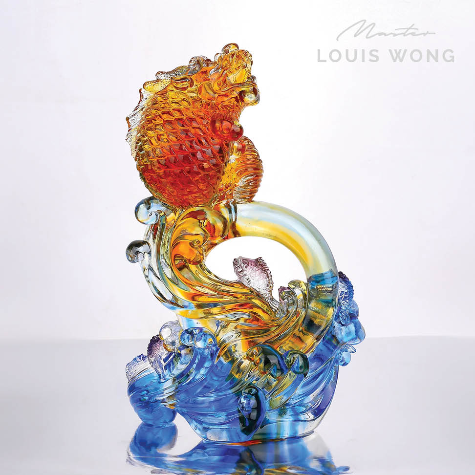The Leaping Fish Liuli™ Feng Shui Master Art Piece