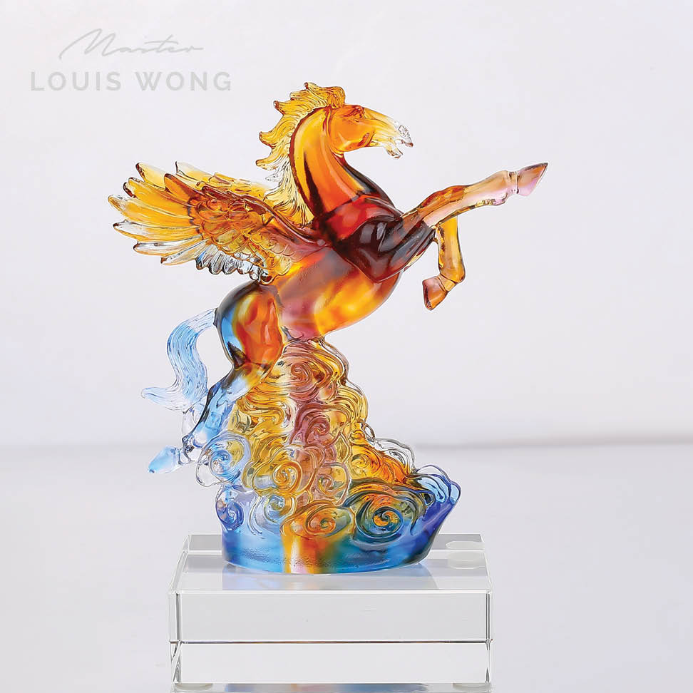 Winged Stallion Liuli™ Feng Shui Master Art Piece