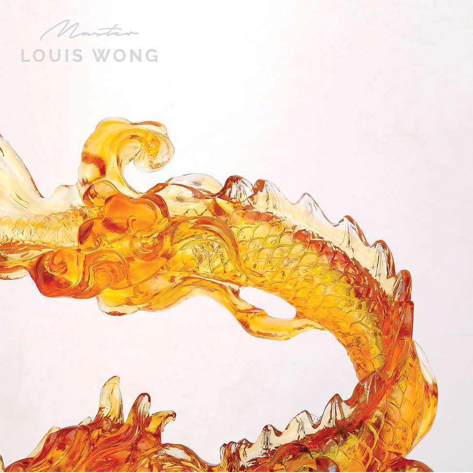 Blazing Dragon Liuli™ Feng Shui Master Art Piece