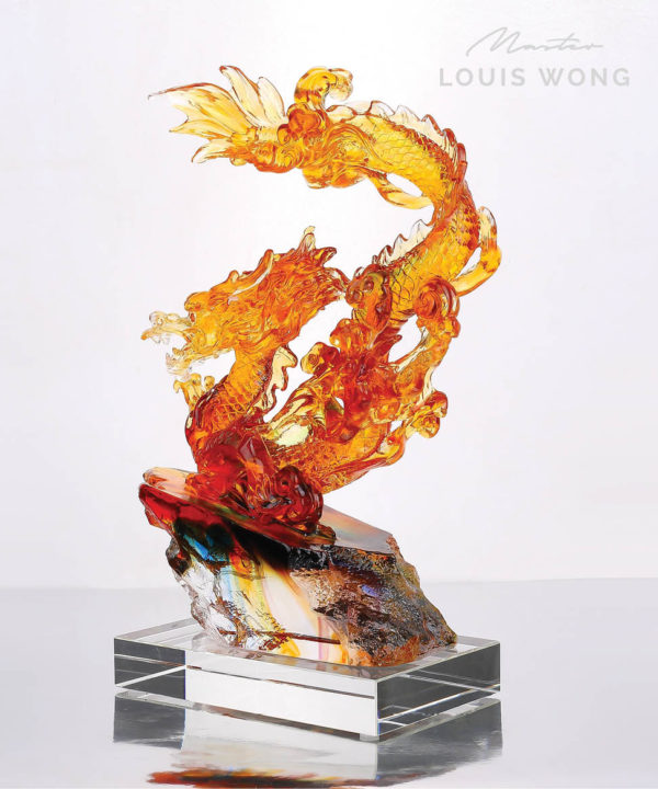 Blazing Dragon Liuli™ Feng Shui Master Art Piece
